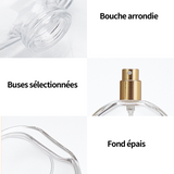 Flacon parfum vide 50ml 2 pcs vaporisateur parfum voyage recharge parfum–spray compact élégant et anti-fuite flacon parfum vides