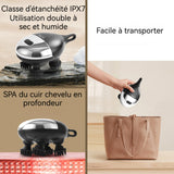 Masseur de tête 950mah deux têtes de massage quatre niveaux de vibration et trois modes massage peut être utilisé sur tout le corps