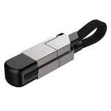Mini câble de connexion en alliage de zinc 60w 6 en 1 multifonctionnel portable câble USB multi embout charge rapide câble USB