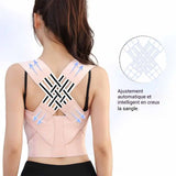 orrecteur de posture 25x30x3cm rose pour adultes de 165 à 170 cm/115 à 135 kg redresse dos ceinture dorsale posture correcteur
