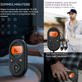 Mini radio portable 500mah écran lcd USB chargement 3 méthodes de recherche am/fm radio de poche avec casque filaire pour sport