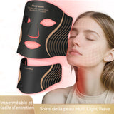 Ensemble masque visage et cou LED 7 ondes lumineuses masque raffermissant et liftant pour visage 70 perles de lampe 5 vitesses