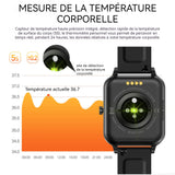 Montre intelligente touche bouton podomètre étanche appel bluetooth moniteur de sommeil détection de la santé pour OS smartwatch