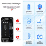 Batterie pour iPhone 8 Plus 2691 mAh Batterie Li-ION qualité identique Kit de Raparature avec kit de Bandes adhésives de Rechange