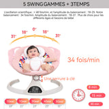 Balancelle electrique 5 modes LED balancement minuterie bluetooth musique transat électrique transat balancelle avec télécommande