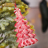 Décoration de noël pendentif en argile douce, décoration d'arbre de noël, pendentif de bonbons simulés, cadeau de noël