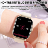 Montre intelligente 1.83 écran Bluetooth appel montre intelligente montre tactile 240x280 220mah montre de sport étanche IP67 or