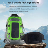 Sac à dos 52x35x22cm sac à bandoulière sac à bagages léger à double épaule de grande capacitére charge solaire escalade en plein air