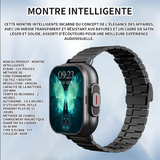 Montre intelligente écran 2.01 pouces Bluetooth appel montre écran tactile montre 240x296 250mah montre écouteur 2-en-1 noir