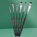 Art Wooden Oil Paintbrush Set Student Art Painting Watercolour Brushes 6pcs Nylon Hair Watercolour Brushes Set