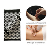Coussin de massage  Yoga  Massage  Acupuncture  Détente musculaire  Sports d'intérieur  Ensemble 3 pièces noir  68cm*42cm
