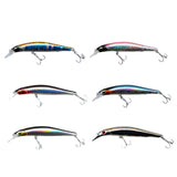 Leurres de pêche kit 6 pcs appâts de pêche en mer et eau douce appâts rigides bioniques 3d artificielles en à aspect réaliste 10,5cm