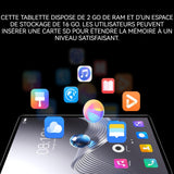 Tablette 11 Pouces Android 7,1 4000mAh 2 Go RAM 16 Go ROM Caméra 0,3MP+2MP  1280x800 écran IPS quadruple cœur noir tablette tactile