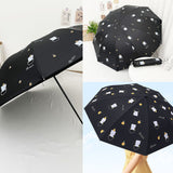 Parapluie ouverture et fermeture automatique apparence de dessin animé protection UV ensoleillé ou pluvieux parasol en plastique
