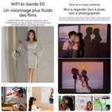 Vidéoprojecteur 1080P 1000ANSI projection portative Projection sur écran mobile Projecteur PTZ Convient pour un usage domestique