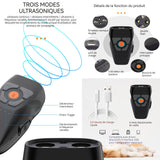 Anti aboiement chien 2000mAh 25khz répulsif à ultrasons pour chiens à double tête avec 3 modes ultrasoniques et lampe de poche