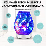 Humidificateur d'air 14.8x14.8x20.3cm papillon à 7 changeant de couleur diffuseur d'arômes brûleur de cire électrique fondre lampe