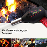 Souffleur air pour barbecue portable manuel souffleur de gril ventilateur de barbecue souffleur de barbecue soufflet de cheminée
