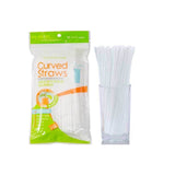 Pailles en plastique coudées blanches jetables allongées pailles de thé au lait de boisson de jus pliables 100 paquets