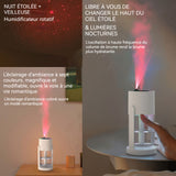 Humidificateur d'air 280mL 2 modes pulvérisation USB 7 lumières colorées tourner anti-brûlure à sec Universel diffuseur d'huiles