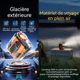 Ventilateur 4000mah 5W Ventilateur d'extérieur suspendu à la taille Avec affichage numérique LED 100 vitesses de vent réglables