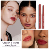 Crayon à lèvres 6 PCS 5ml 12 h sans décoloration imperméables et longue durée peel off crayon à lèvres tattoo contient 6 couleurs