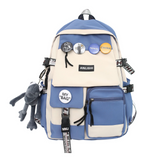 Sac à dos scolaire 45x31x14cm sac à dos de l'élève nouvelle grande capacité collision couleur loisirs sac à dos de voyage cartable