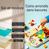 Blocs de construction 25x35cm puzzle de construction de cubes tetris pour le développement éducatif des enfants jouets montessori