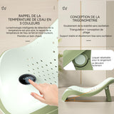 Transat de bain 53x29x22cm baignoire pliable avec assise en gomme anti-dérapante pour le bain des 0-12 mois baignoire bath support