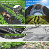 Geotextile 3x25m tissu de toile de paillage noire bache anti mauvaise herbe lutte antiparasitaire convient aux fermes de jardin