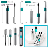 Mascara 2 en 1 mascara fibre de soie 4D volume imperméable noir silk fiber volume mascara cosmétiques imperméables anti-bavure