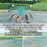 Filet de pêche 10m largeur 1.5m haut filet de pêche petite maille avec flotteurs de chaîne en fer piège à crabe pliant pour rivière