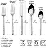 Ensemble de couverts en argent 30PCS en acier inoxydable avec poignée antidérapante vaisselle couverts de table pour 6 personnes
