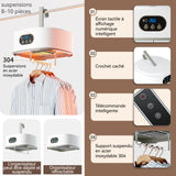 Sèche-linge peut supporter 10 kg désodorisant et anti-acariens portable et pliable séchage rapide sécher à 68 degrés celsius
