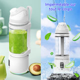 Mini Blender électrique 240W 700ML Lame en acier inoxydable 304 lame à double tranchant à six lames entièrement étanche blanc