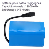 Batterie de bateau de nidification rc batterie 18650 7.4v 12800mah batterie au lithium rechargeable avec 2 batteries et 1 chargeur
