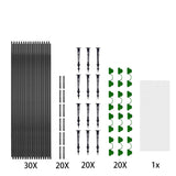Support de serre de jardin 2.5x10m   set Cadre de serre de jardin Cadre de serre horticole Anneau antirouille de serre de jardin