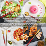 ouverts de table Service 24 pièces 4 couverts par ustensiles cuisine acier inoxydable couverts avec coffret cadeau pour 6 personnes