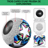 Ballon de football professionnel 5 taille résistant à l'usure ballon de foot ballons entraînement football en pu pour 11 personnes