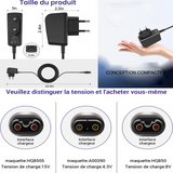 hargeur de rasoir 100v-240v cable chargeur adaptateur efficacité mécanismes de protection complets sécurité d'isolation élevée