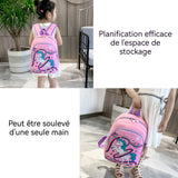Sac à dos 25x32x10cm cartable enfant cartable fille léger grande capacité multi-compartiments sac à dos dessin animé design léger