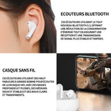 Ecouteurs bluetooth sans fil 4.5x5.5cm taille du casque ecouteurs bluetooth la réduction intra-auriculaire longue portée s'applique