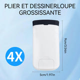 Loupe optique 2PCS loupe portable pliable et rétractable loupe lecture éclairage LED intégré pour la lecture les bijoux pièces