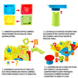 Table d'activité 25 accessoires table sable et eau table eau sable table d'eau exterieur jouet d'été pour enfants filles et garçons