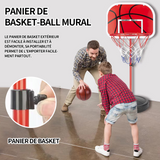 Panier de basket 40x28cm diamètre 25cm relevable sur une de 1,7m panier de basket avec 1 pompe et 2 balles enfant panier de basket