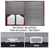 Stores enrouleurs jour et nuit 60x150cm tissus non tissés imperméable résistant aux tache aucun poinçonnage requi parasol bureau