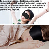 Ensemble de masque de nuit avec 2 paires de bouchons d'oreilles et sac de rangement masques de sommeil cache yeux voyages maison