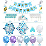 Décorations d'anniversaire  Jeux   Thème glace et neige  Bannières de ballons Décoration d'arrière-plan pour anniversaire d'enfant