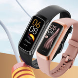 Bracelet intelligent 90mAh  Écran de 1,1 pouce Rappel de sédentarité  Surveillance du sommeil Longue durée de vie de la batterie