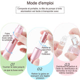 Flacon parfum vide 8ml 2pcs vaporisateur parfum voyage recharge parfum–spray compact élégant et anti-fuite flacon parfum vide rose